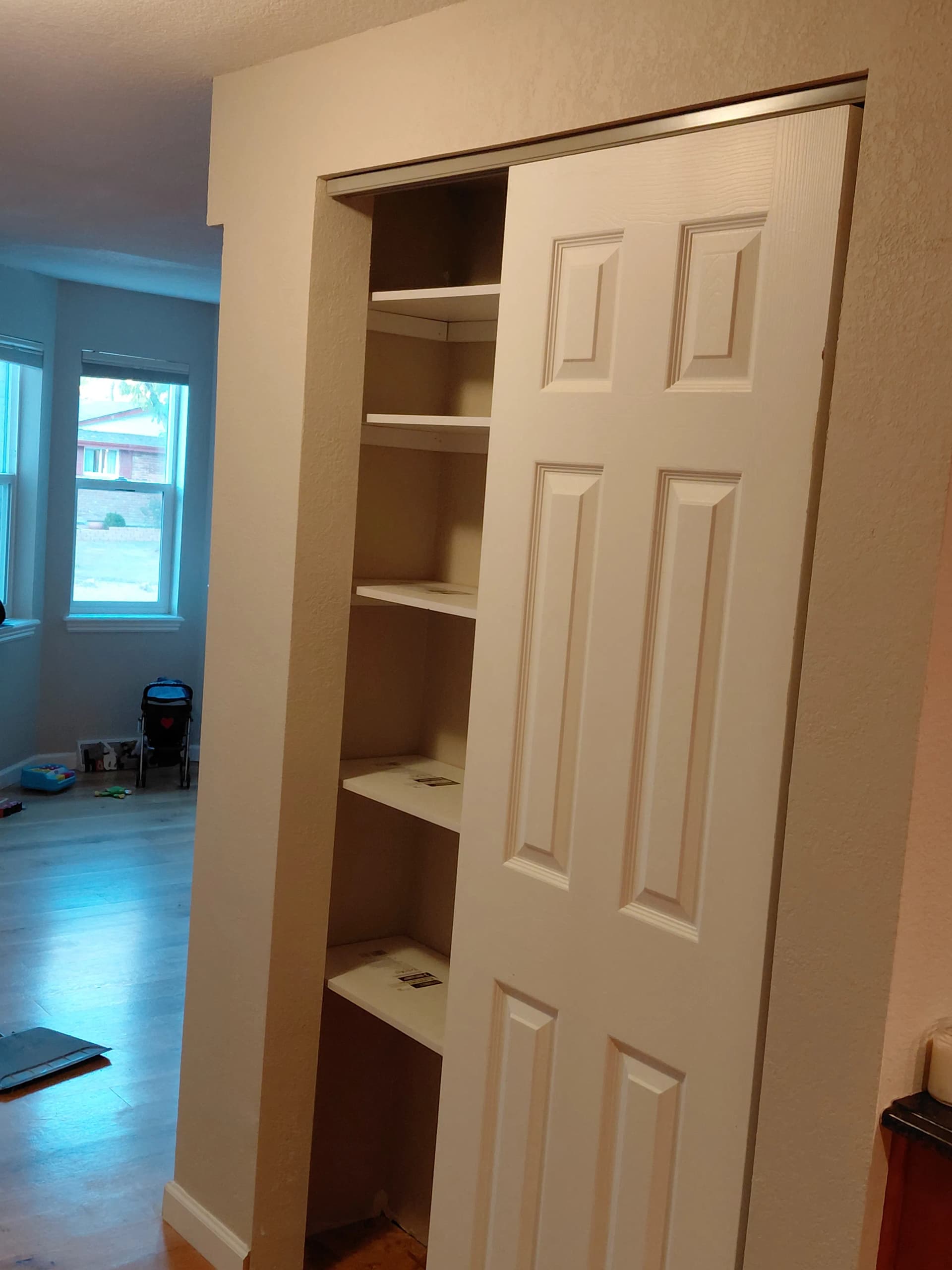 Gallery photos for Custom Pantry Cabinets That Hide Behind a Sliding Door: Image #1