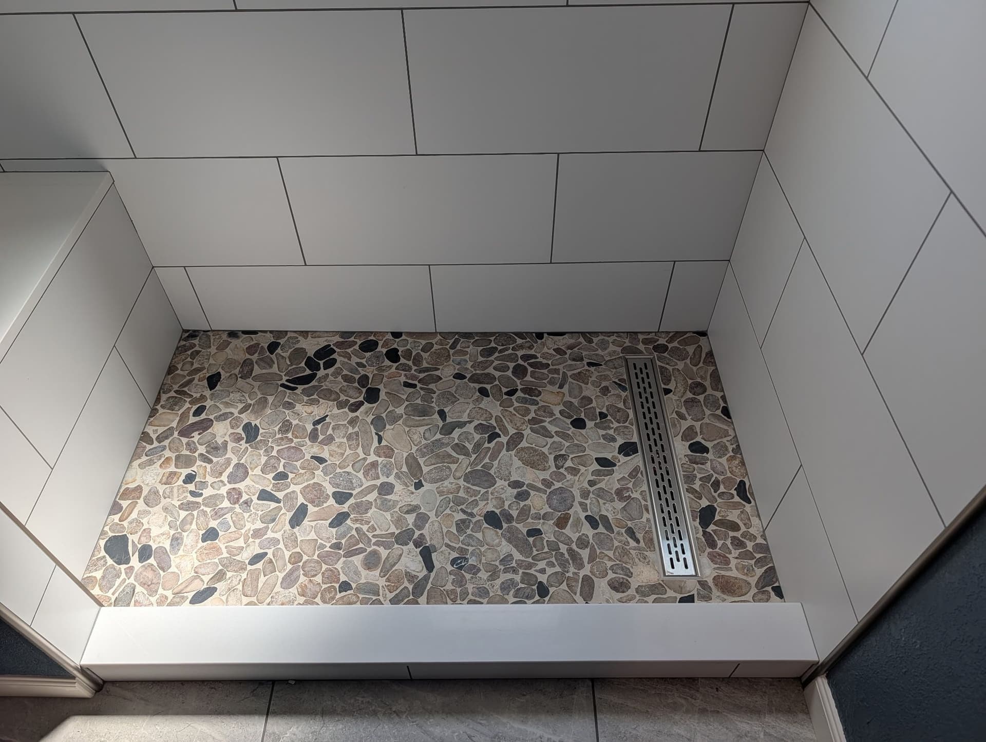 Gallery photos for Custom Shower Tile Work in Progress - Clean Lines and Solid Craft: Image #3