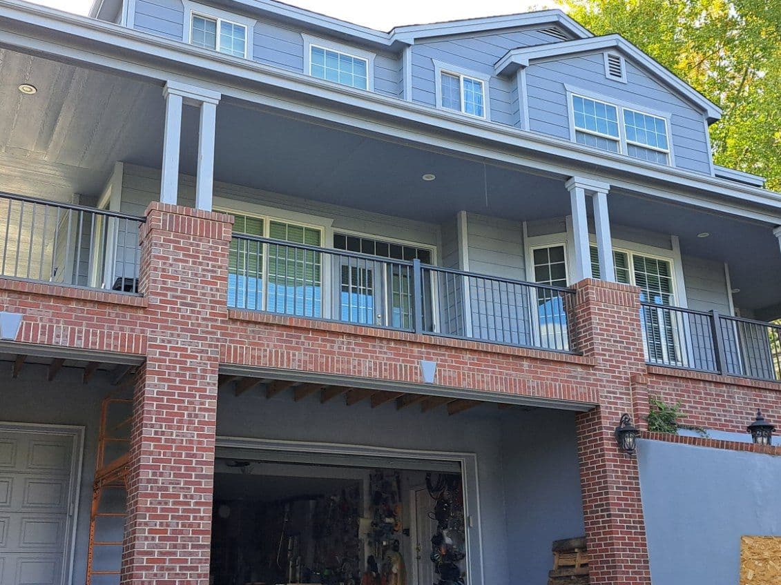 Balcony Makeover with New Handrails and Tiles image