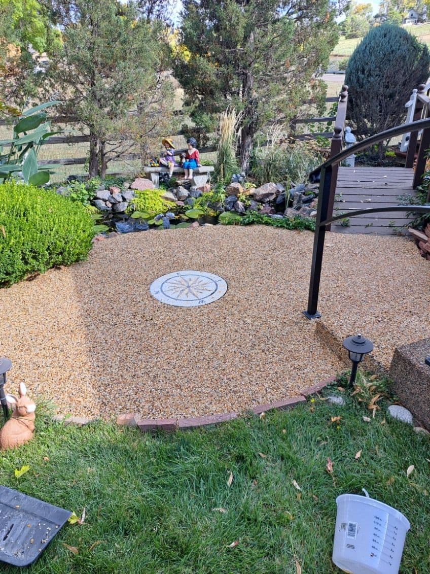 Creating a Captivating Pebble Pathway with Compass Design image