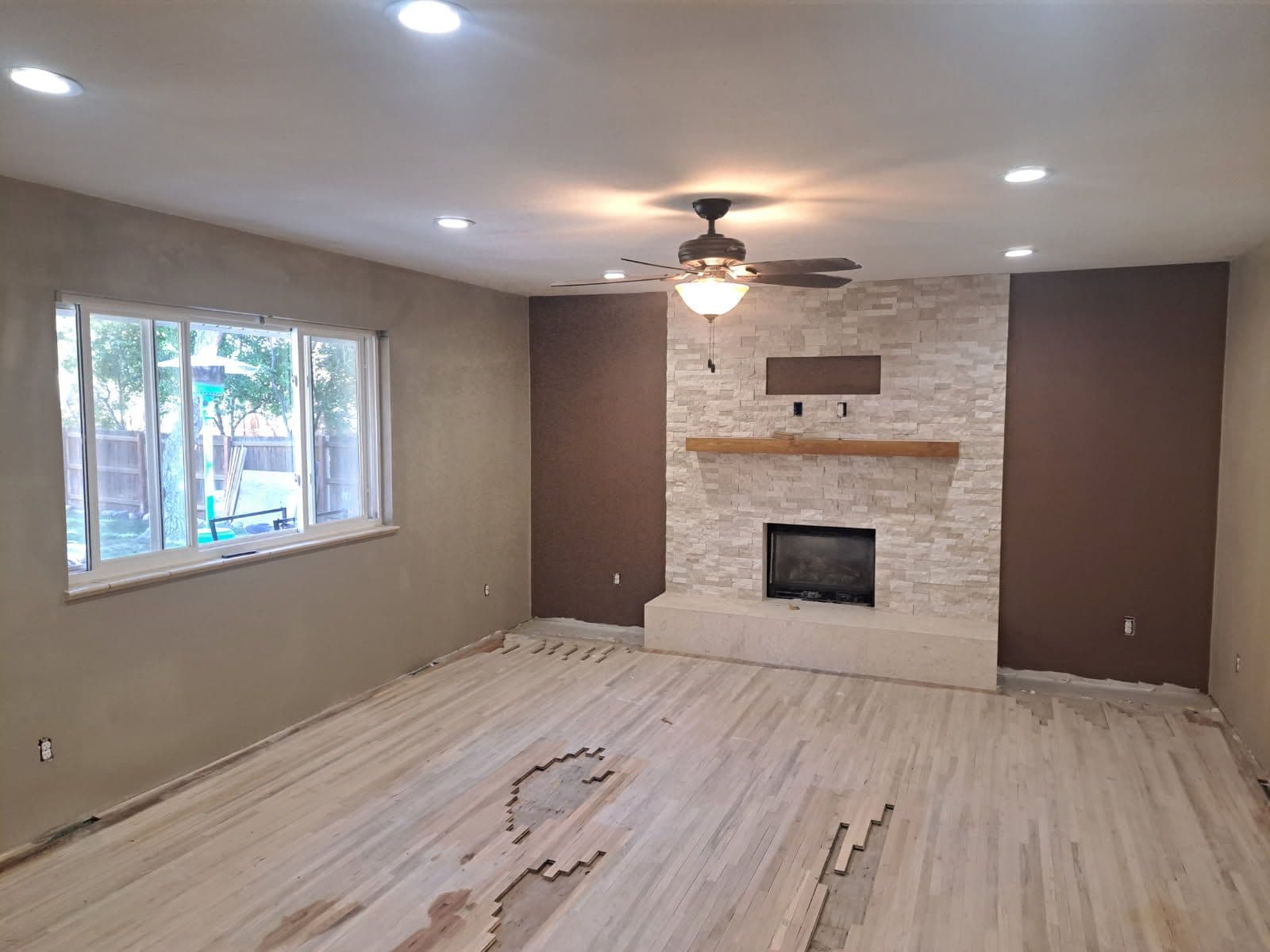 Living Room Makeover with Fresh Paint and New Floors image