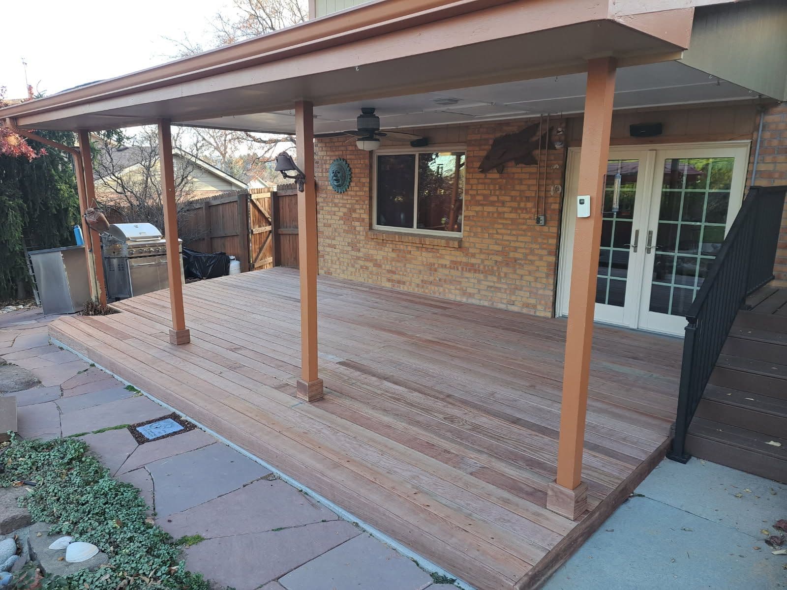 Project New Covered Deck Installation with Rustic Charm image