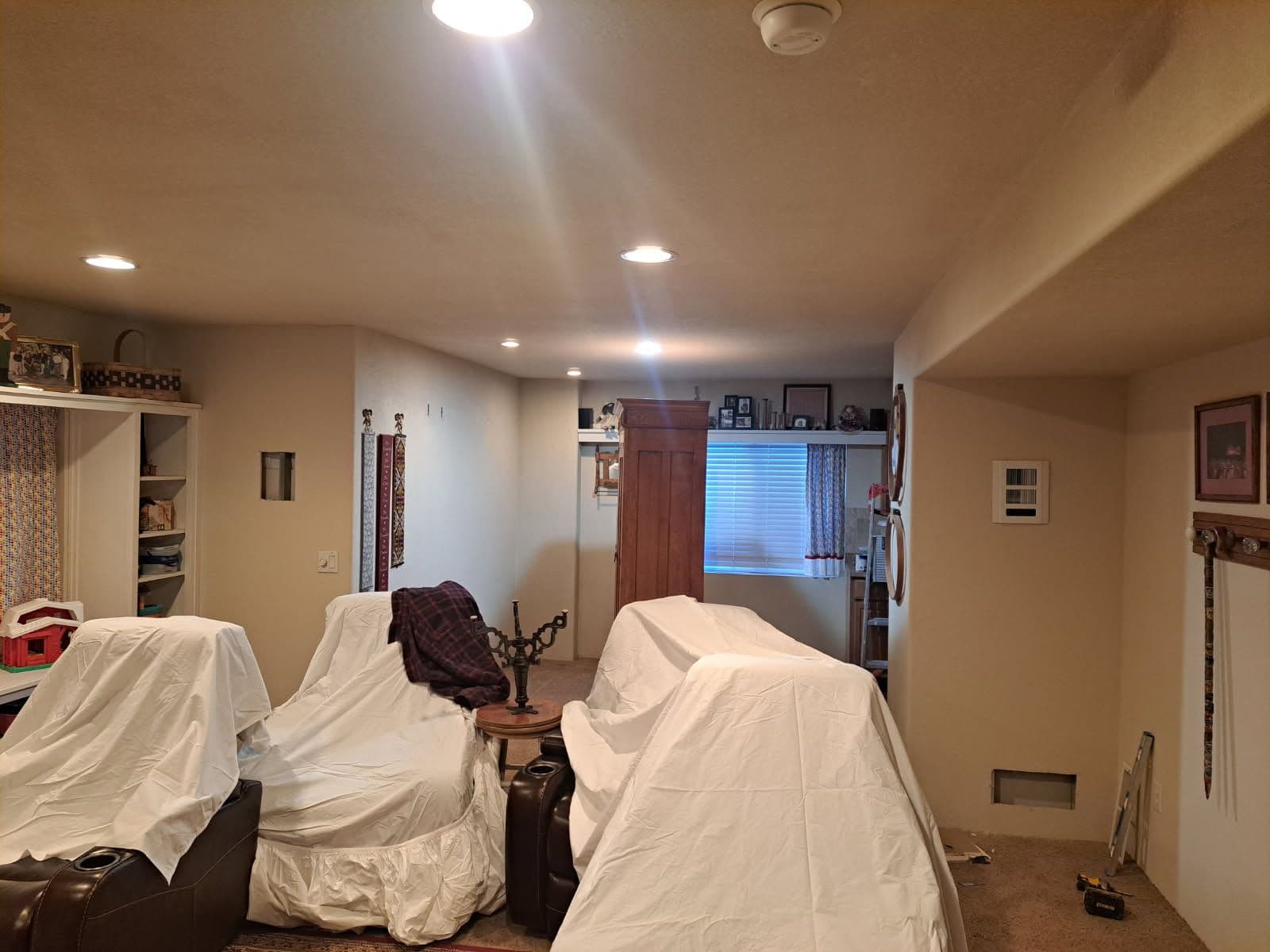 Basement Heating and Trim Installation