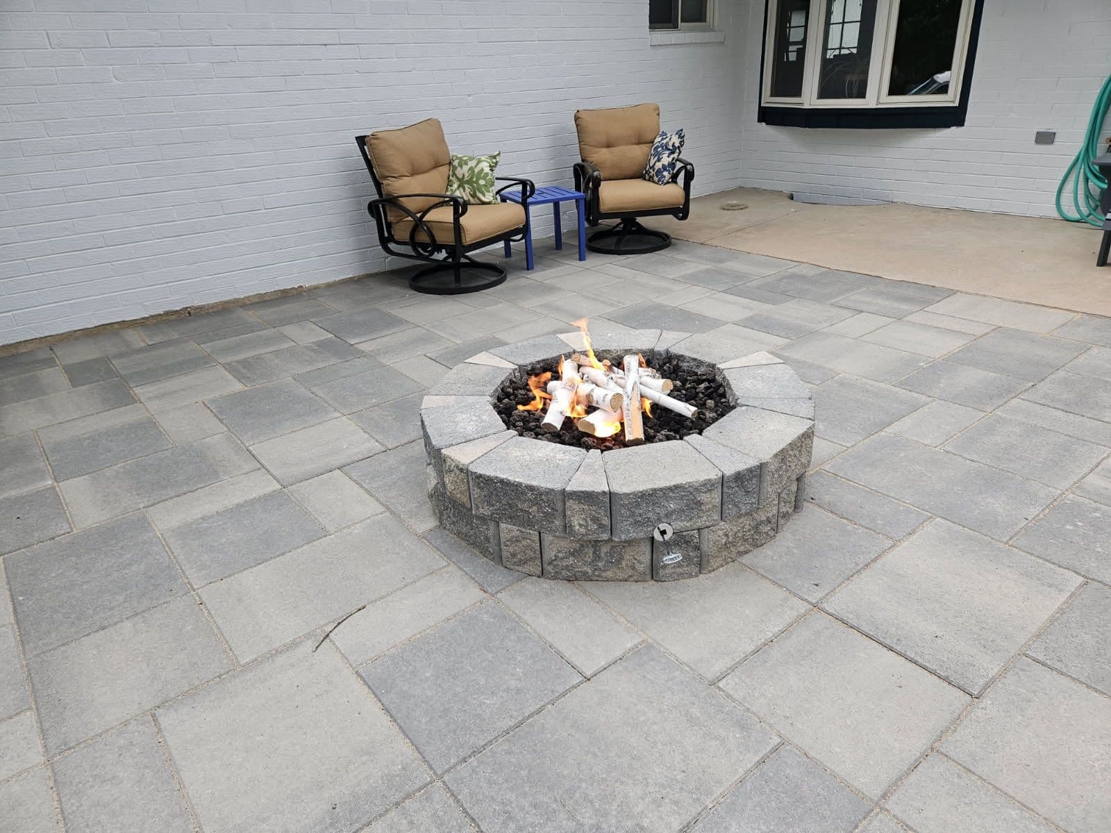 Project Backyard Romance Fire Pit and Patio Complete image