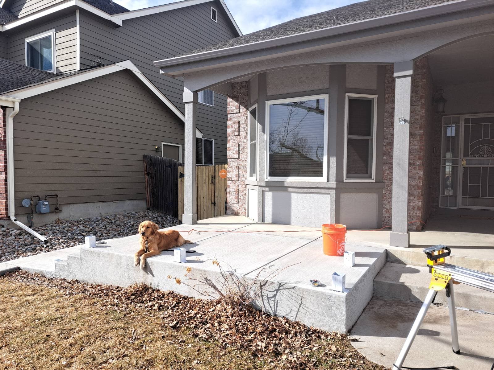 Porch Makeover with Stylish White Railing image