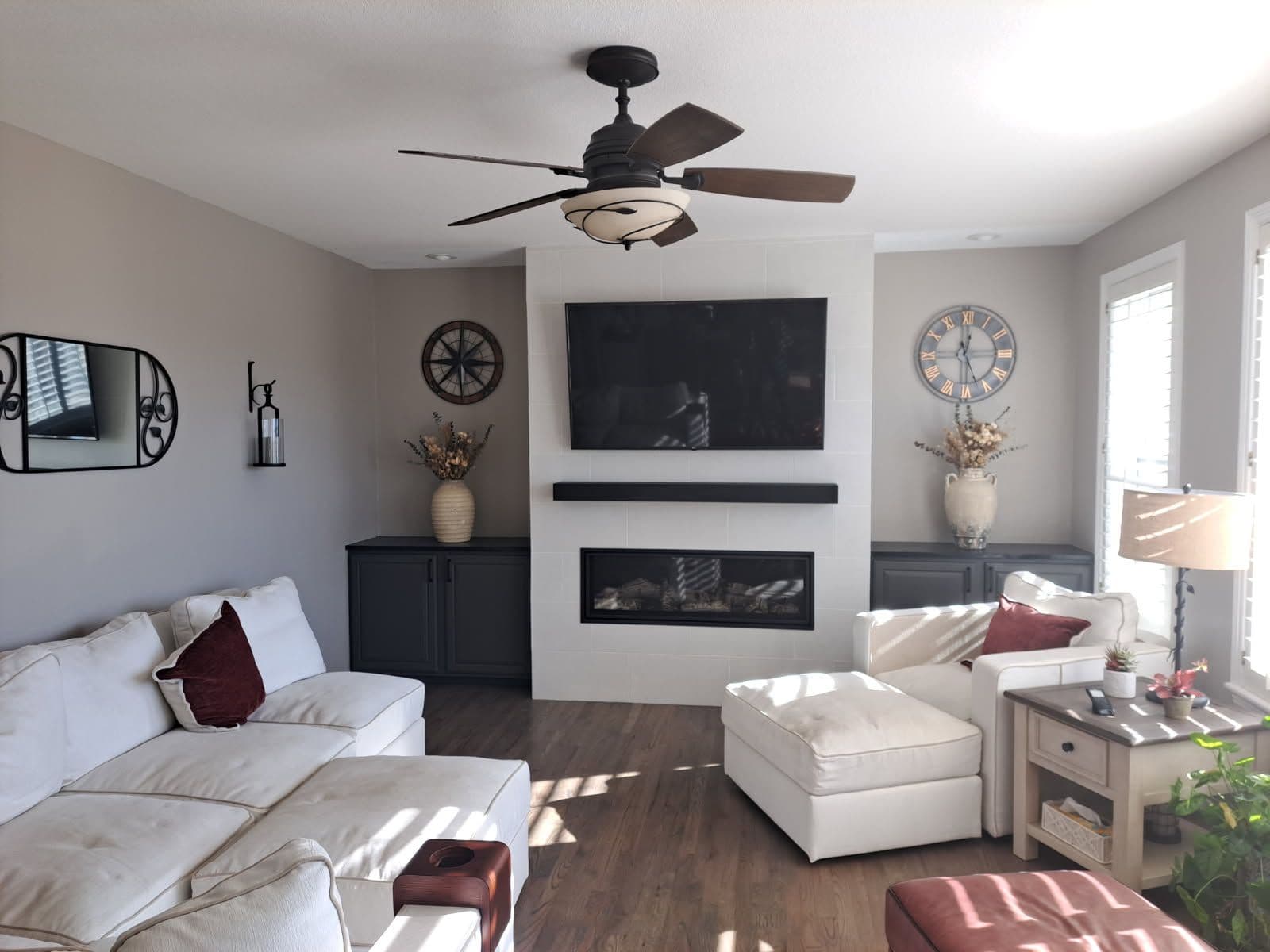 Stunning Fireplace Rebuild and Living Room Makeover image