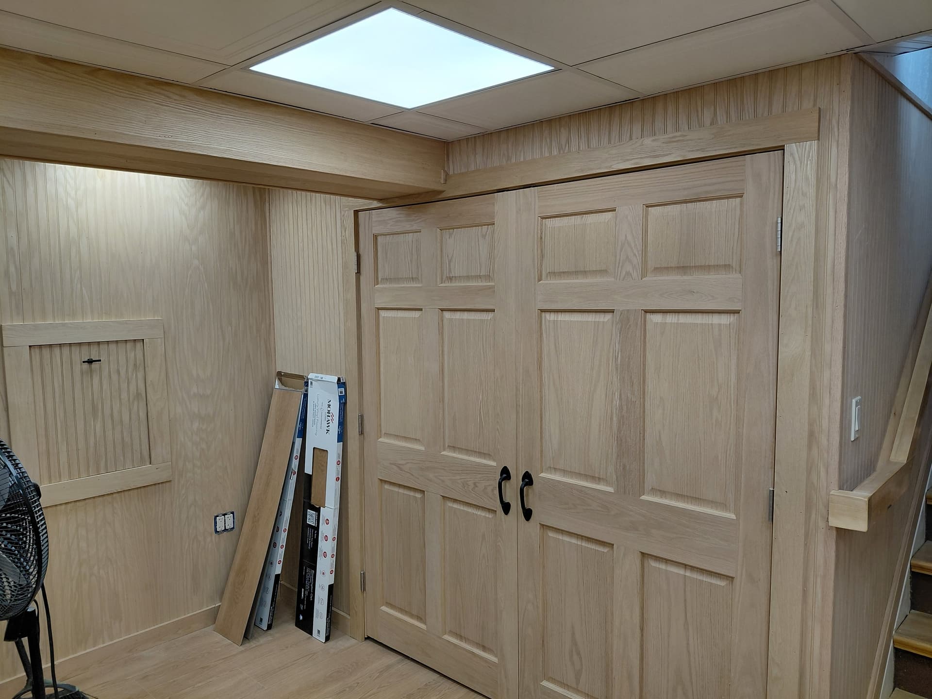 Gallery photos for Oak Room Creation with Hidden Safe Room: Image #3