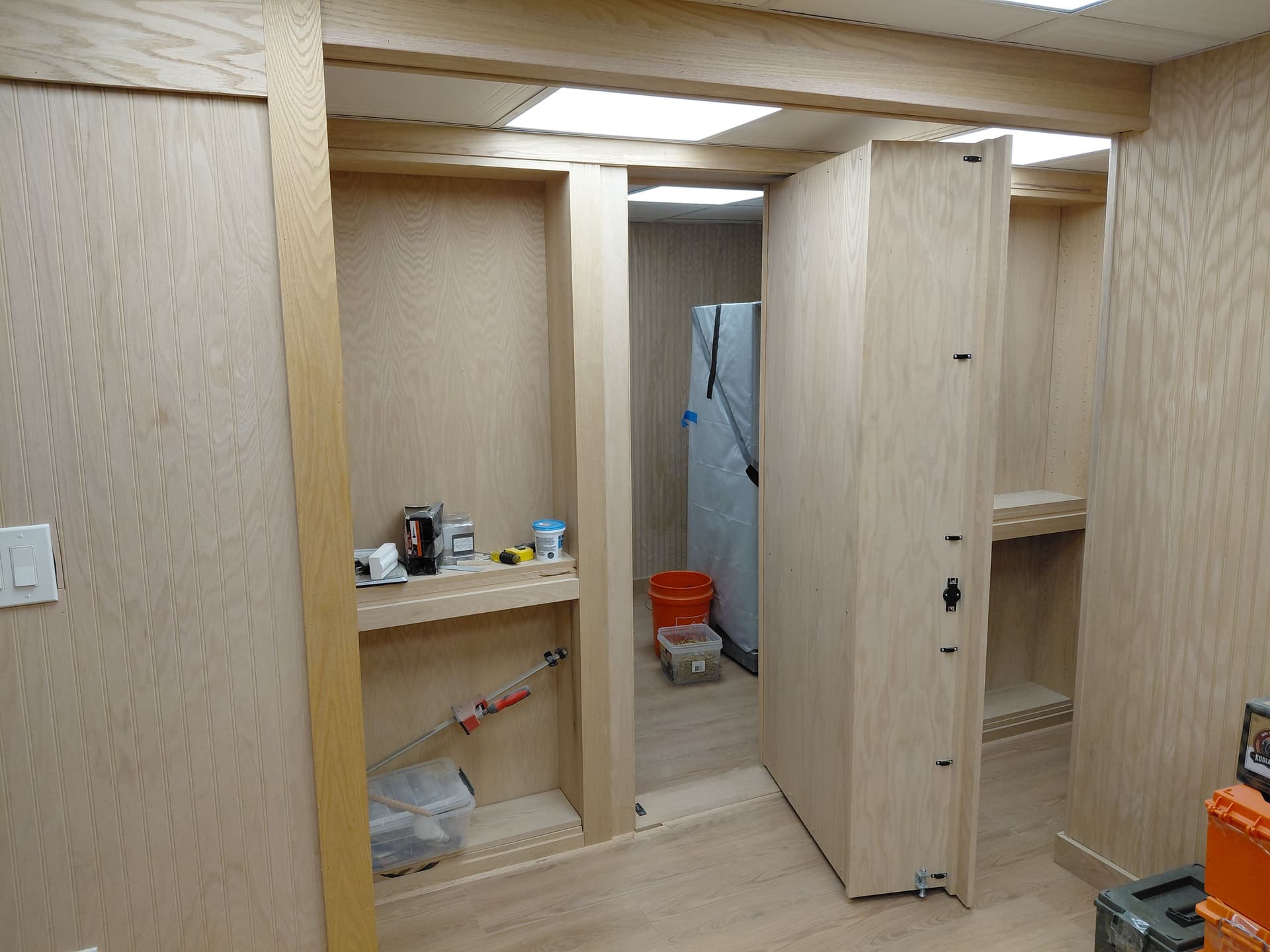 Gallery photos for Oak Room Creation with Hidden Safe Room: Image #1