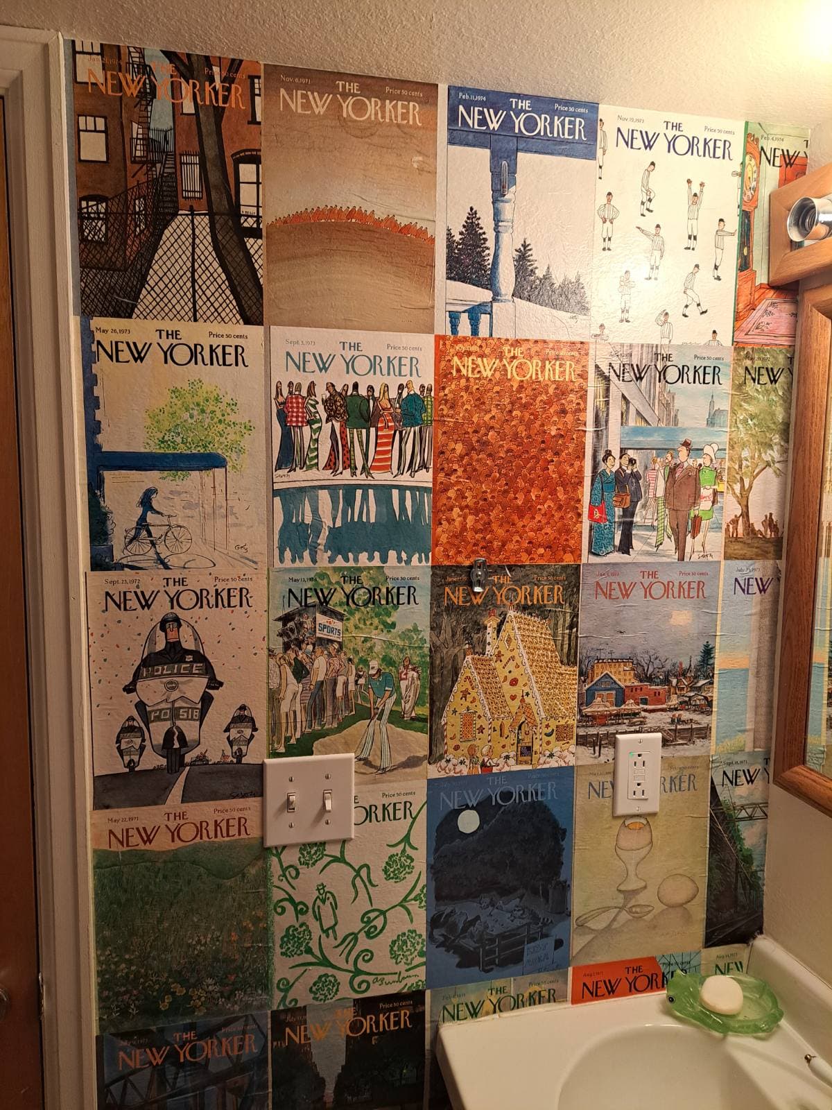 Gallery photos for Bathroom Makeover with Retro Magazine Art Decor: Image #1